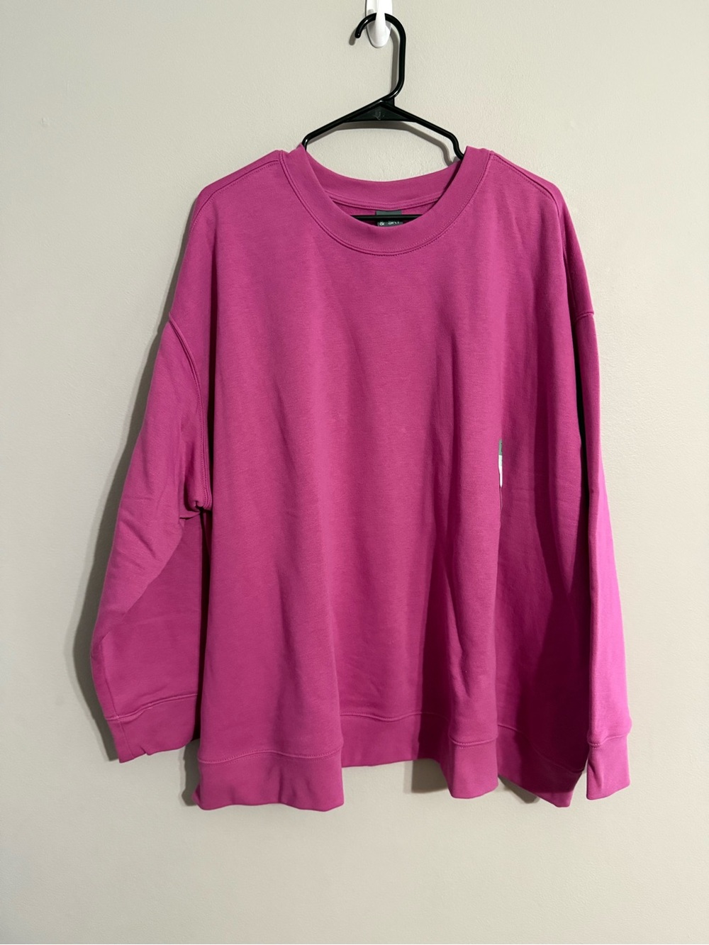 Terra & Sky Women’s Bright Magenta Fleece Sweatshirt 4x